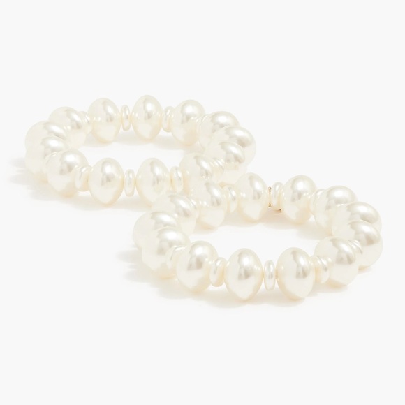 NWT J.Crew Pearl Stretch Bracelets Set-Of-Two - Picture 1 of 3